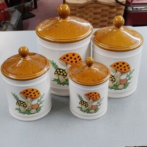 Merry Mushroom Canister Set Sears, Roebuck & Co.